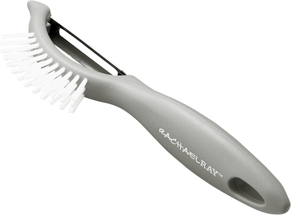 Kitchen Tools and Gadgets Vegetable / Fruit Peeler with Brush - 3-In-1 , Sea Sal