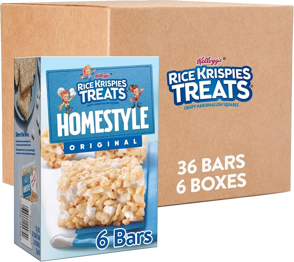 Rice Krispies Treats Homestyle Marshmallow Snack Bars, Kids Snacks, School Lu...