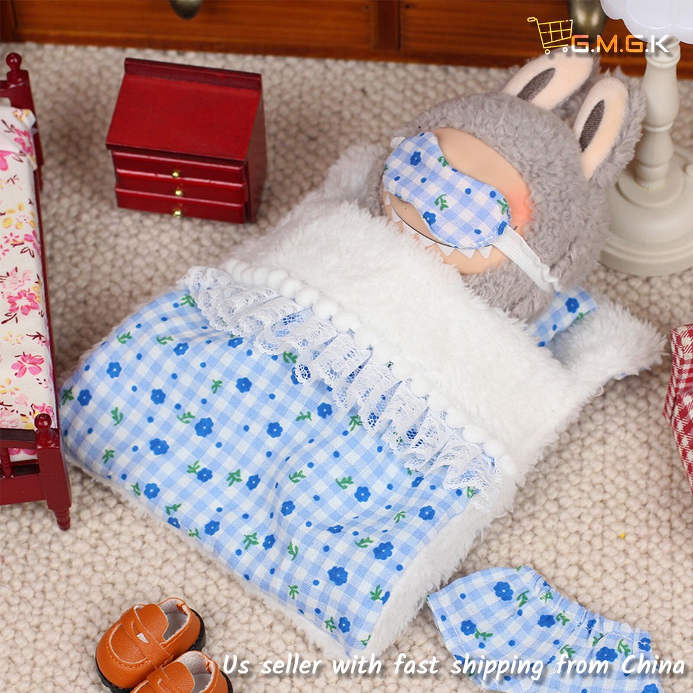 17cm Monster Plush Doll Sleepwear Set with Bed & Pillow Excludes Toy  