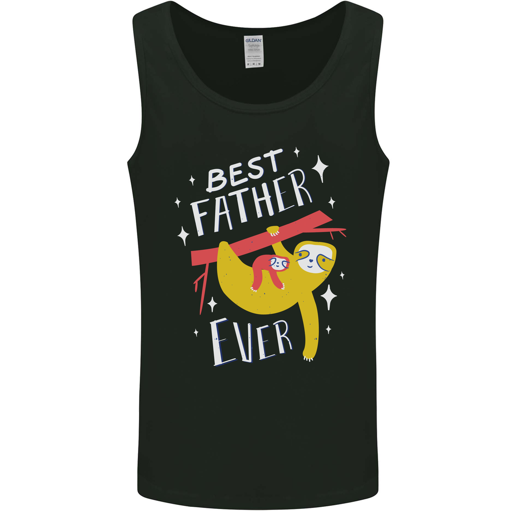 Fathers Day Funny Sloth Dad Daddy Mens Vest Tank Top