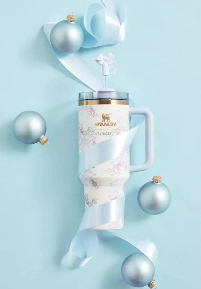 STANLEY x LoveShackFancy Holiday Rosa Beaux Blue Size 40OZ Ready to Ship✅