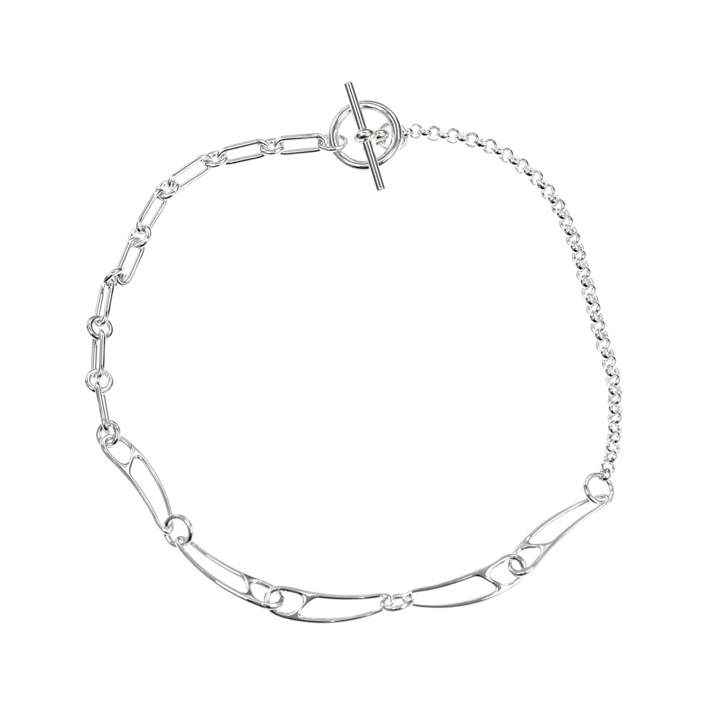 Hermes Chaine d'Ancre Punk ST AG925 Silver Necklace 905741