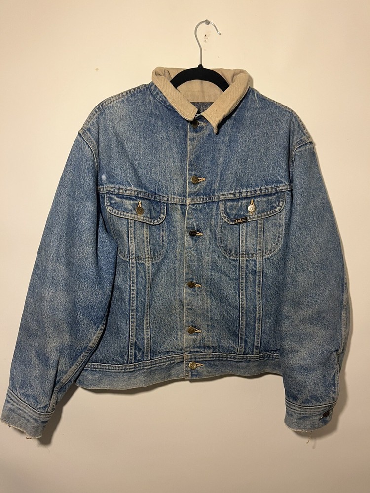 Vintage Lee Storm Rider Blanket Lined Denim Jacket