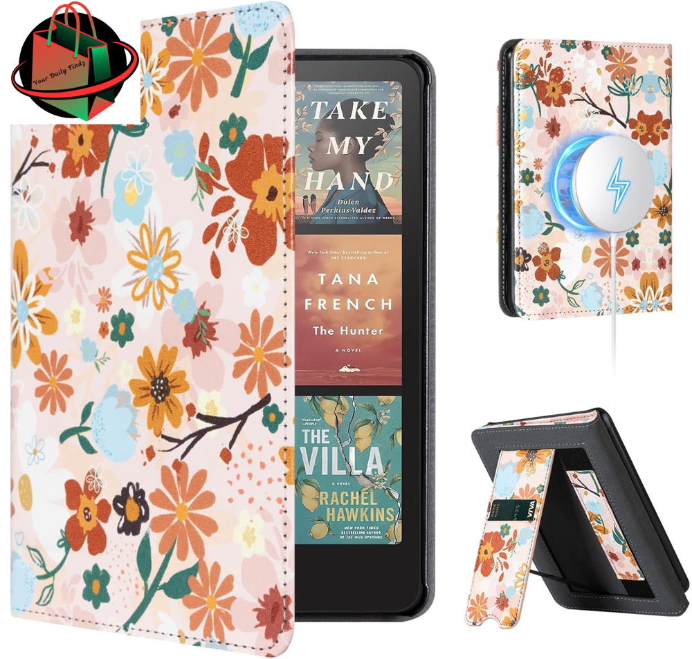 CoBak Case with stand for Kindle Paperwhite (11th Gen. 2021) - Flowers