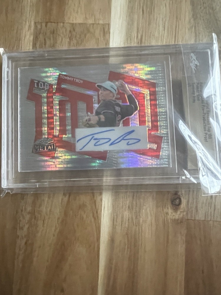TOMMY TROY 1/1 AUTO PRE-PRODUCTION PROOF TOP 100 2024 Leaf Metal Diamondbacks