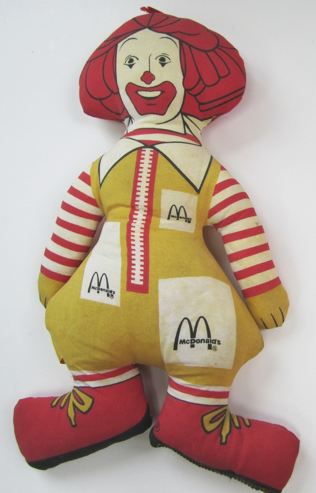 Vintage McDonalds RONALD MCDONALD Plush Doll 16