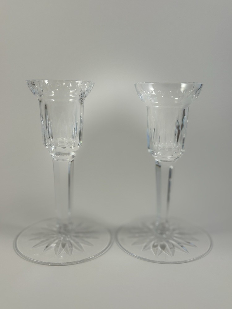 Vintage Waterford Crystal Candle Holders - Elegant Pair