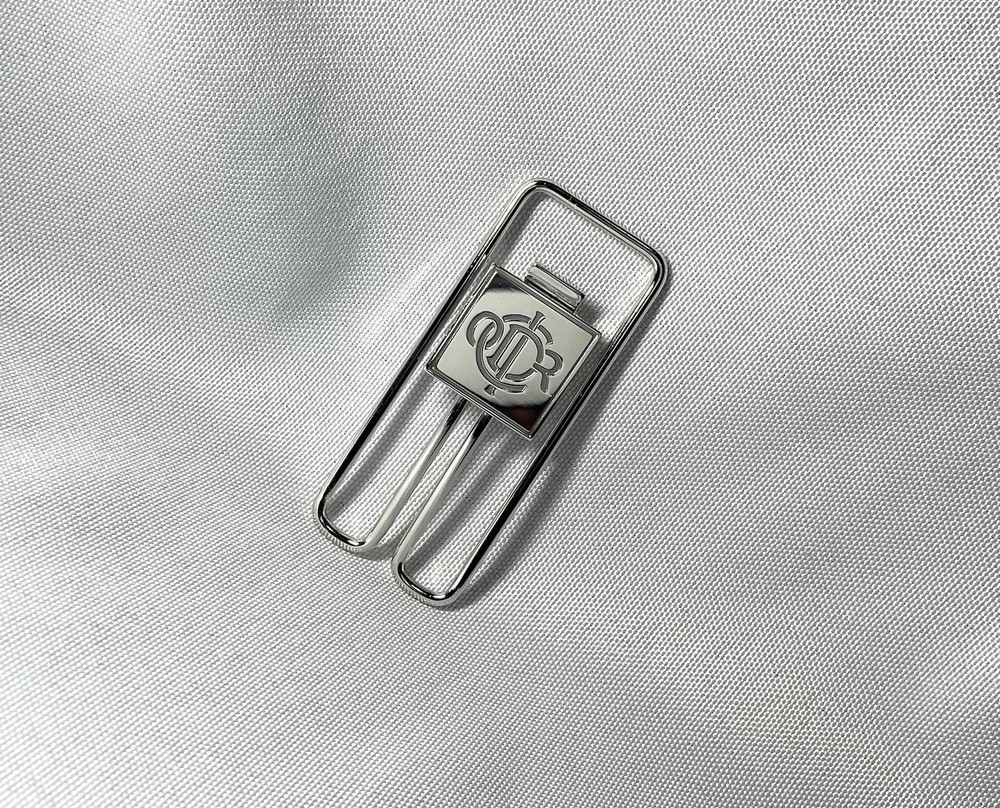 Christian Dior Silver Money Clip CDR Logo Wallet Gift for Men