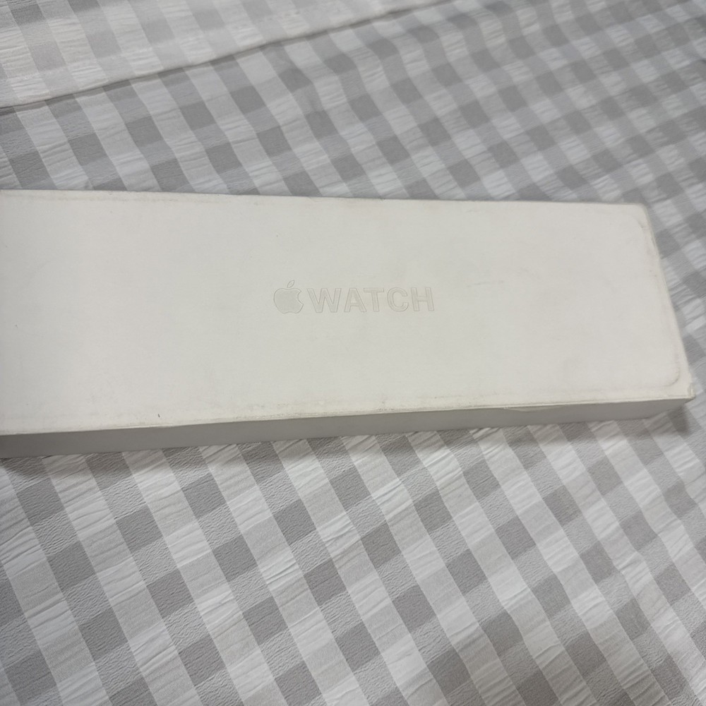 Apple Watch Series 10 46mm GPS Cell Natural w Stone Grey Band M/L MWYA3LW/A Open