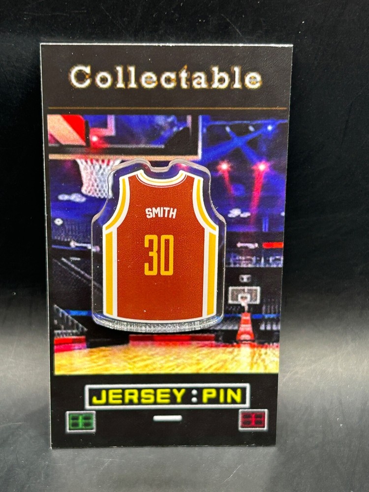 Houston Rockets Kenny Smith jersey lapel pin-Classic RETRO Collectible