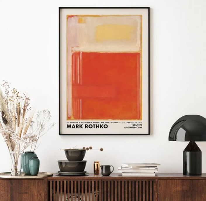 Mark Rothko Art Print, Mid Century Modern, Museum Wall Art, Abstract Printable