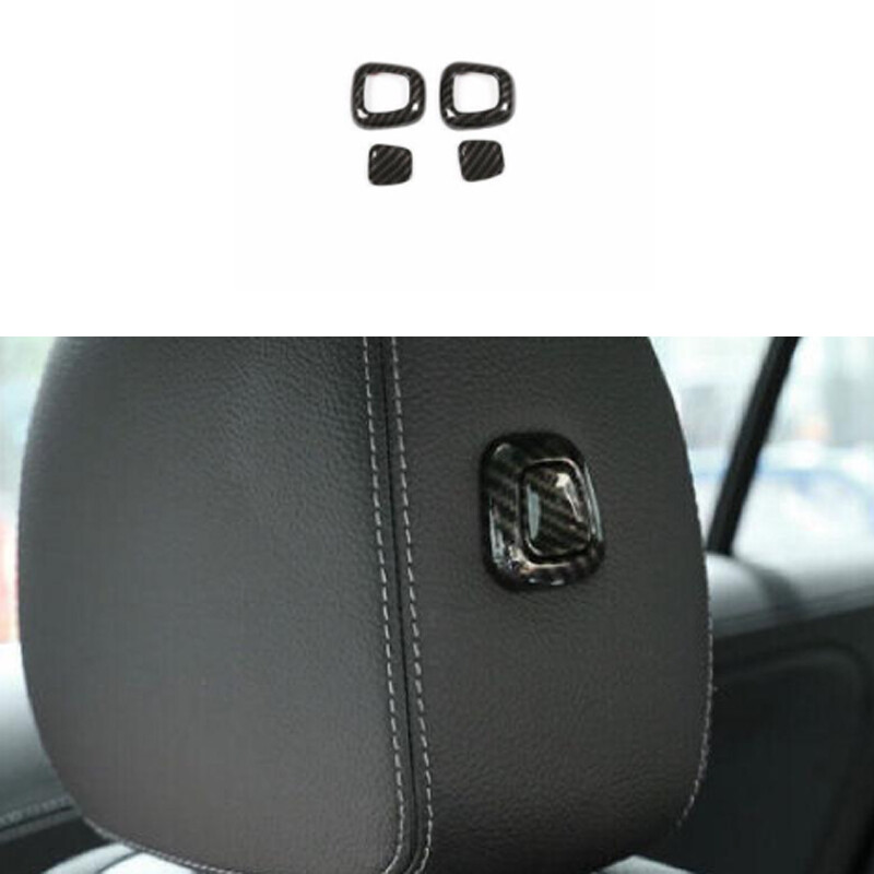 ABS Carbon Fiber Seat Headrest Button Control Cover For Benz GLA W156 2021-2024