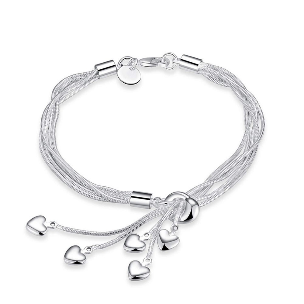 Pulseras De Plata 925 Joyas Joyeria Moda Para Regalos Mujer Women Wife Bracelet