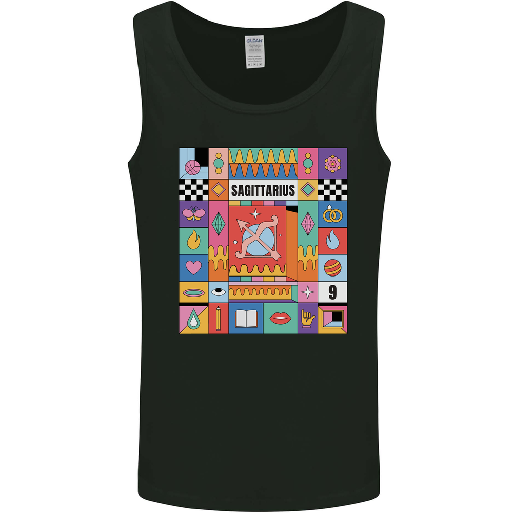 A Vibrant Sagittarius Star Sign Zodiac Mens Vest Tank Top