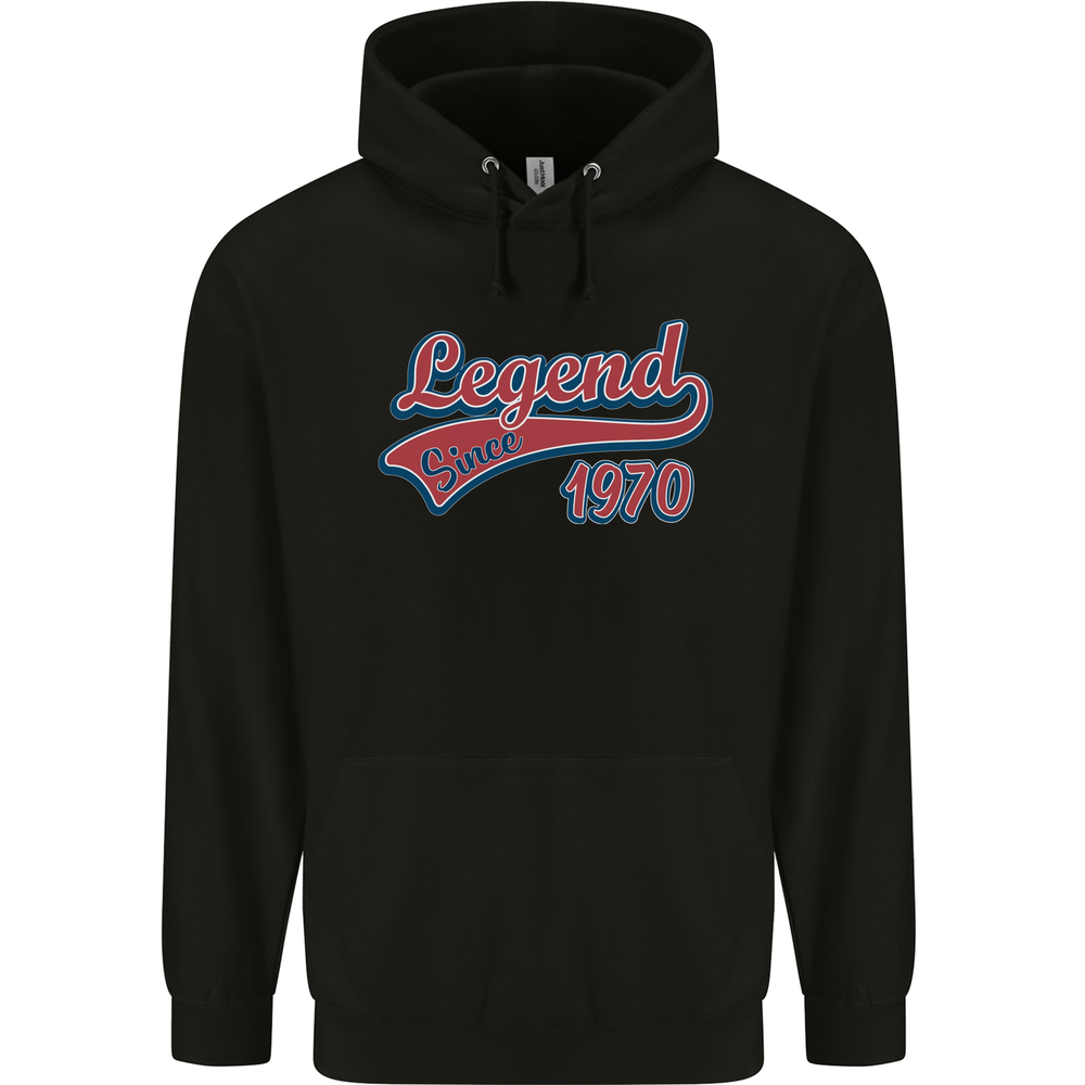 Legend Since 55th Birthday 1970 Mens 80% Cotton Hoodie