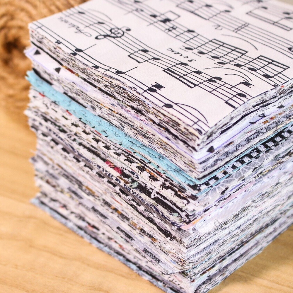 100 Sewing Gray Cotton Quilting Fabric Scraps Charm Squares DIY Craft Patchwork