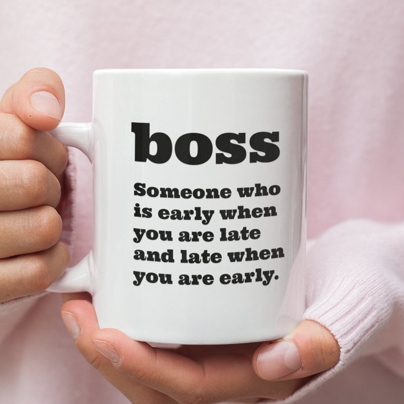 Boss Coffee Mug - White Ceramic Gift Mug for Bosses  