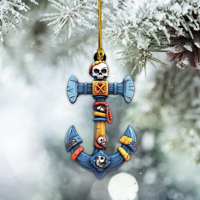 Pirate Anchor Christmas Ornament Pirate Christmas Ornament Pirate Ornament Gift