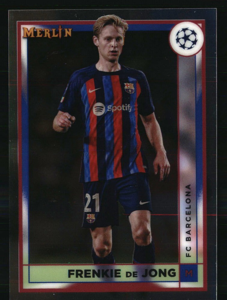 Frenkie de Jong 2022-23 Merlin Chrome UEFA Club Competitions #49 SOCCER Card