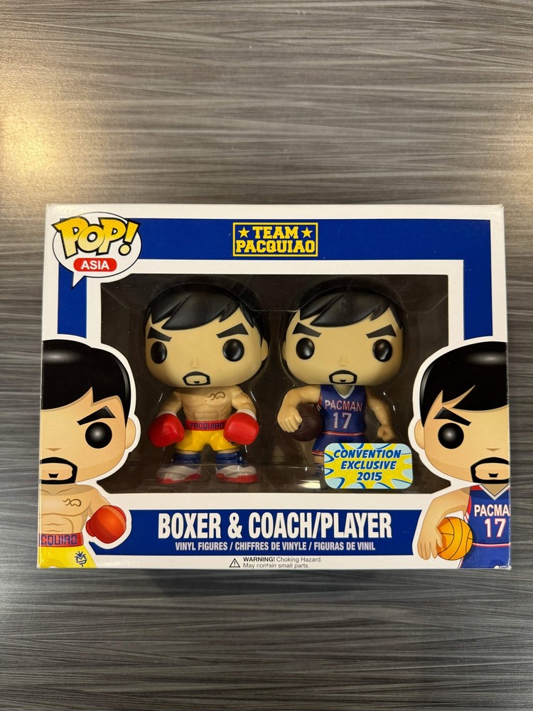 Funko POP! Asia: Team Pacquiao - Boxer & Coach/Player (2015 Convention Exclusive