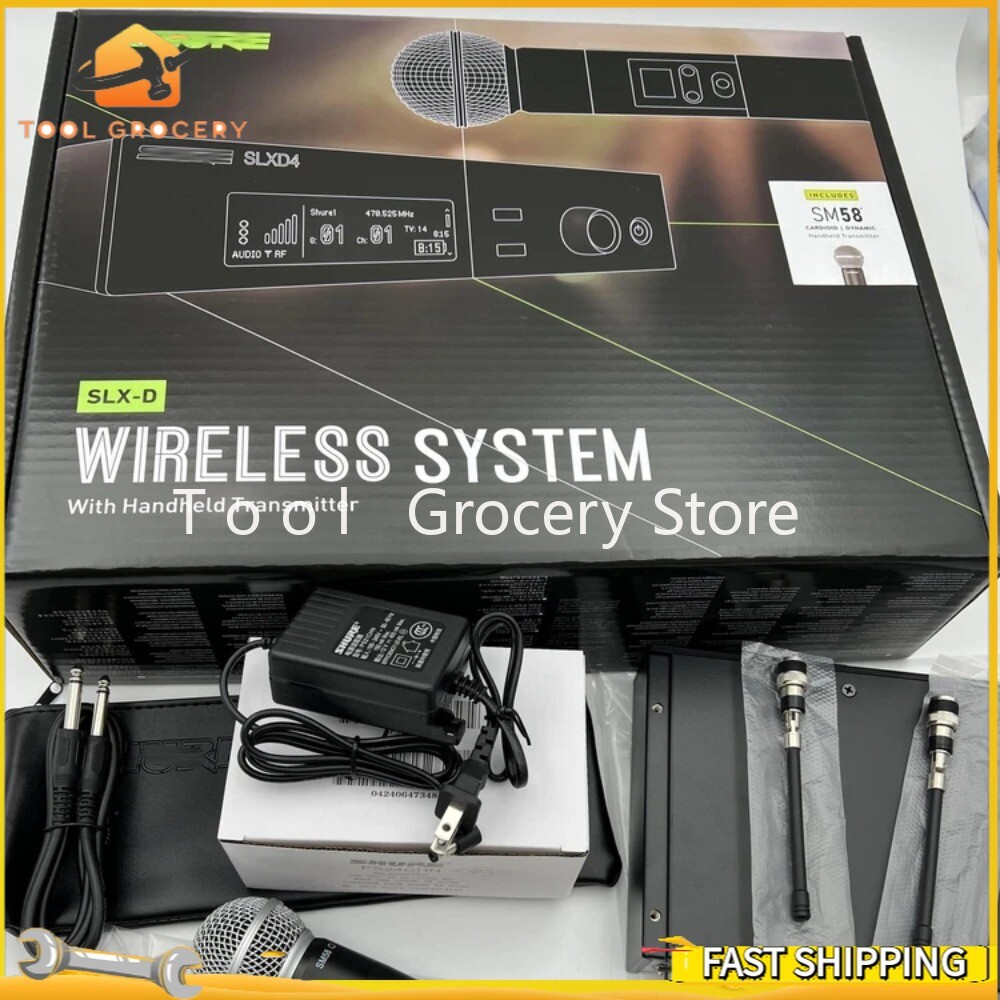 Shure SLXD4 Wireless System with SM58 Mics for Live Performance