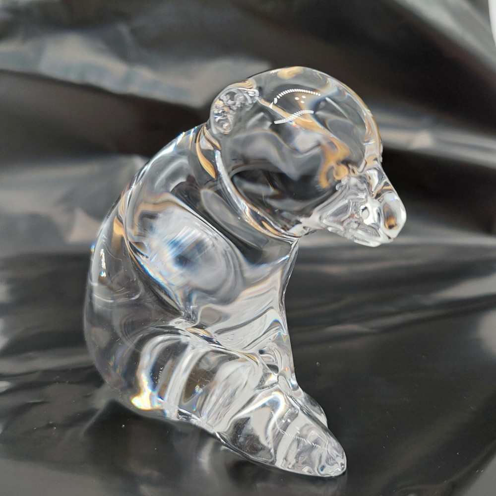 Lenox Bear Cub Figurine Full Lead Crystal Glass 2.5” H