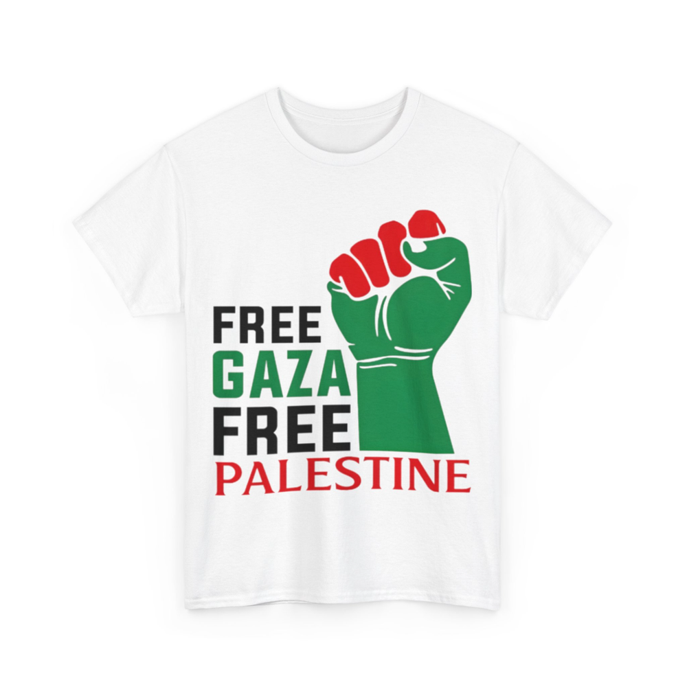 Free Gaza Free Palestine T-Shirt Palestinians Flag Fist Political Men's T Shirt