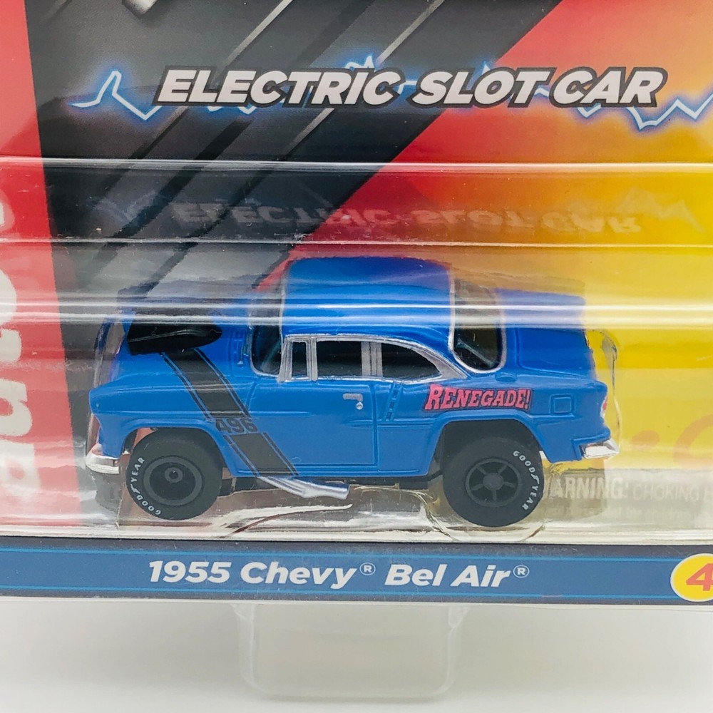 Auto World X-Traction Ultra-G Blue 1955 Chevy Bel Air Electric HO Slot Car New