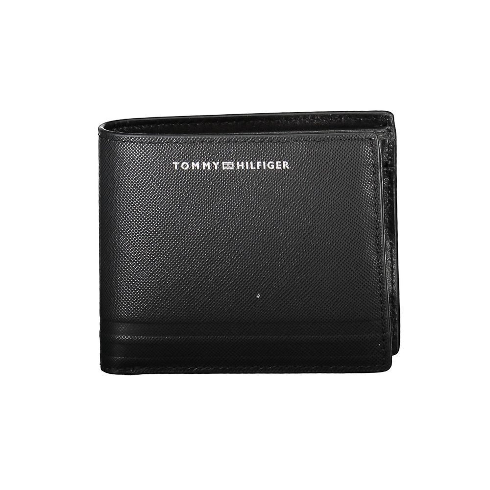 Tommy Hilfiger Mens Black Leather Wallet Stylish & Durable