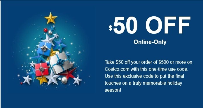 Costco Coupon $50 off $500 Online Exp Jan 18 2026