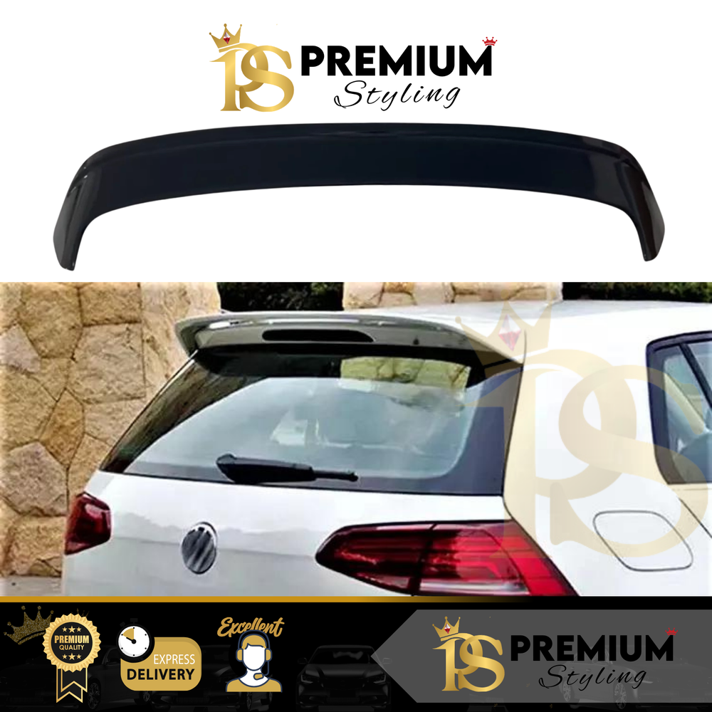 VW Golf TSI TDI MK7 MK7.5 Rear Roof Spoiler Boot Wing Lip Body Kit Gloss Black