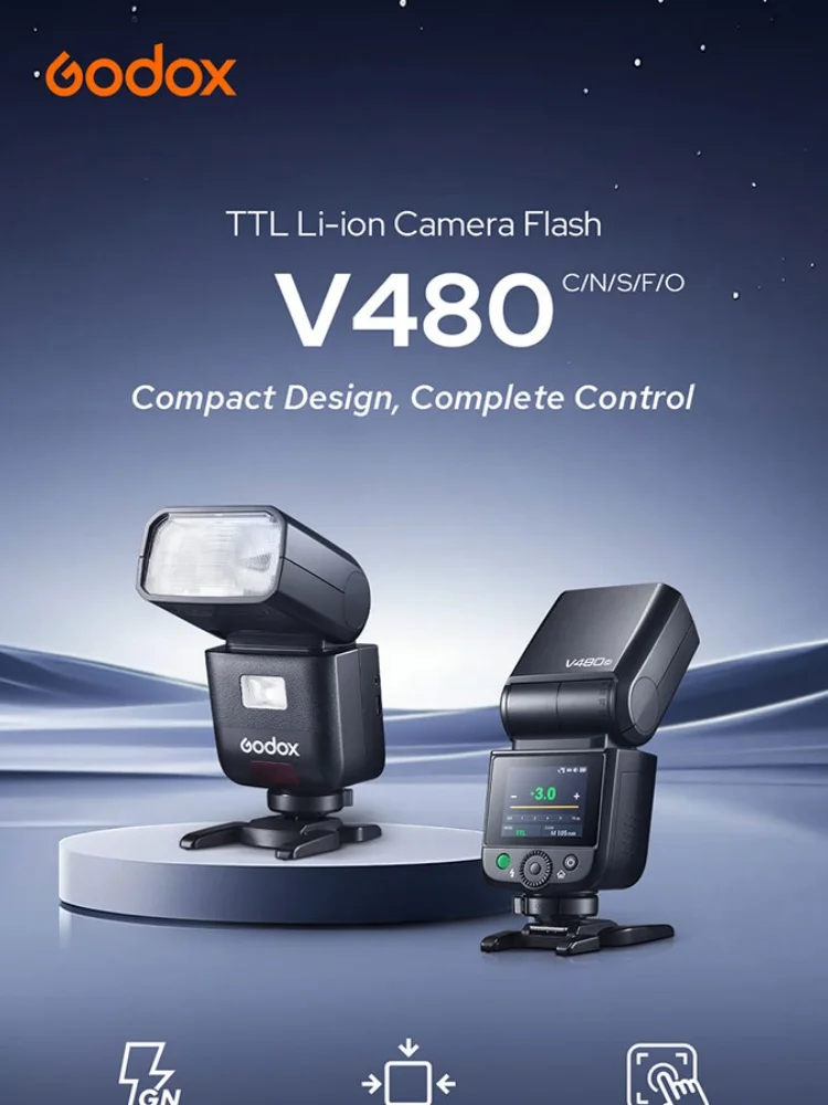 Godox V480 TTL On-Camera Flash Speedlite for Canon Sony Nikon Fuji Olympus