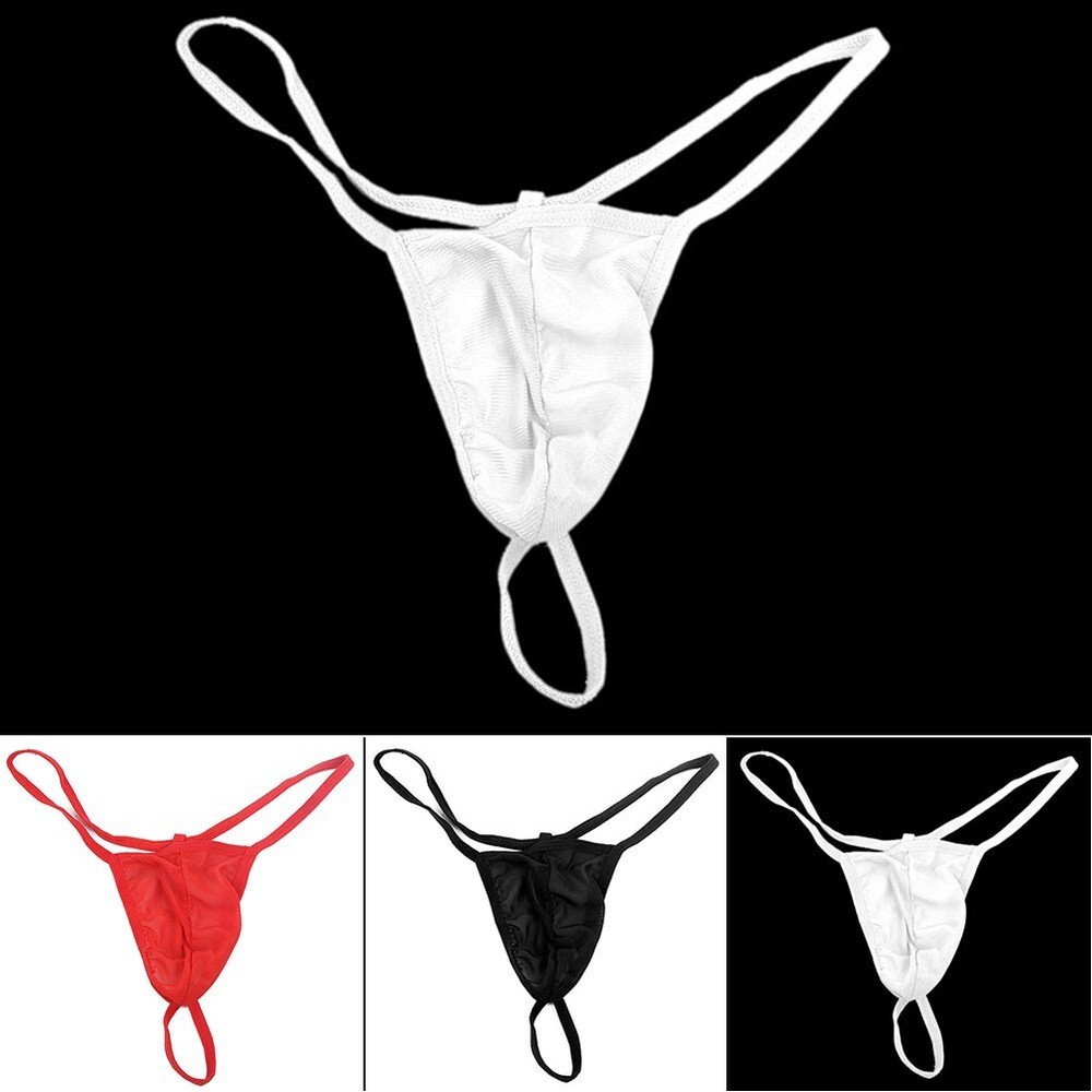 Men G-String/Thongs Mesh Underwear T-Back Briefs Bikini Underpants Spandex