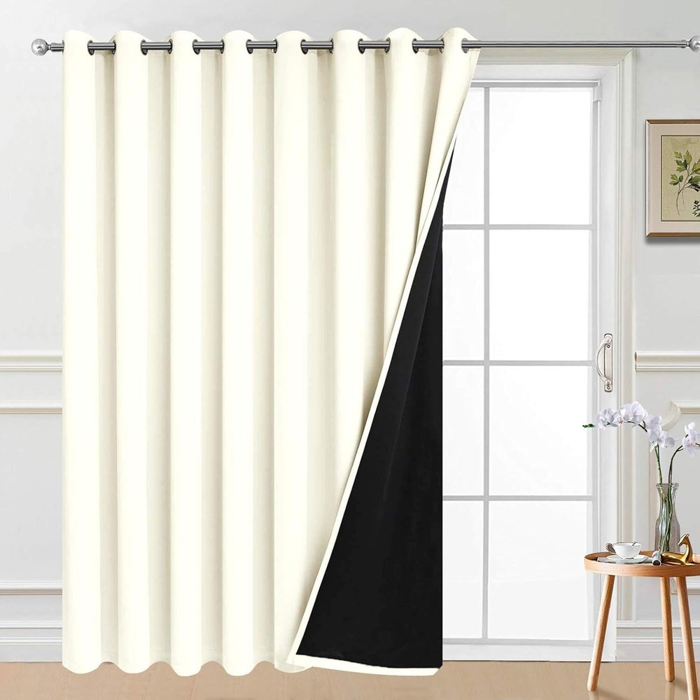 Extra Wide Thermal Blackout Curtains for Sliding Glass Door - 100
