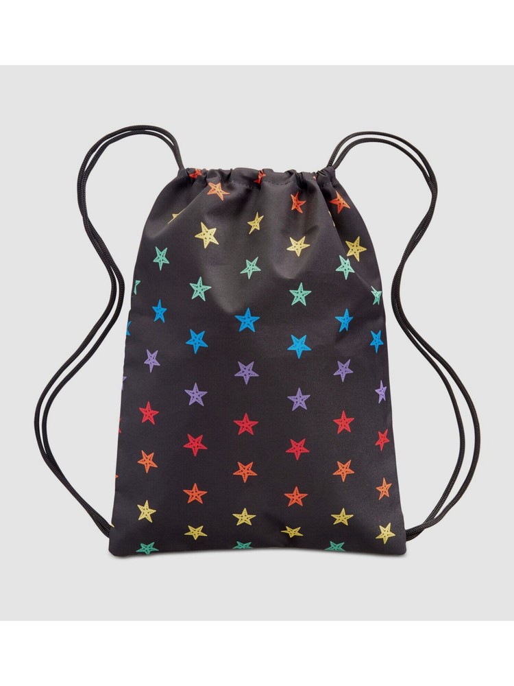 2XIST Men's Black Polyester Double Strap Print Backpack  