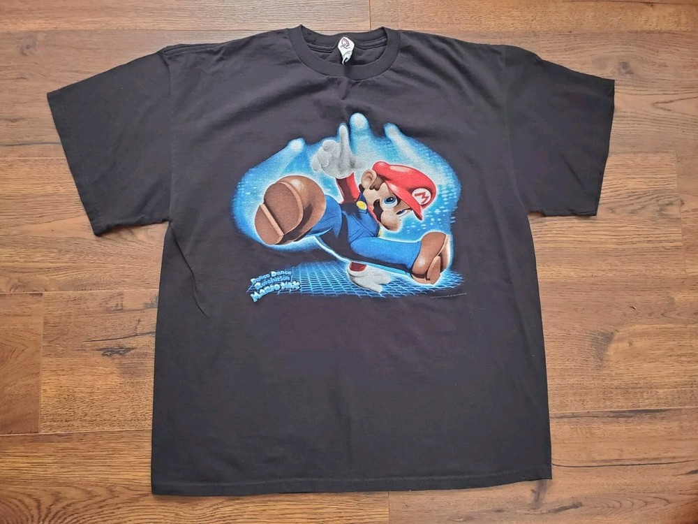 Dance Dance Revolution Mario Mix Nintendo GameCube Promo T-Shirt Size L