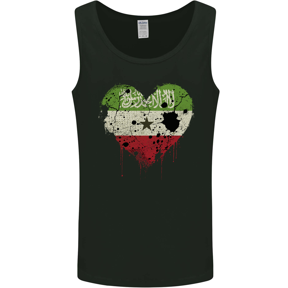 Love Flag Somaliland Football Mens Vest Tank Top