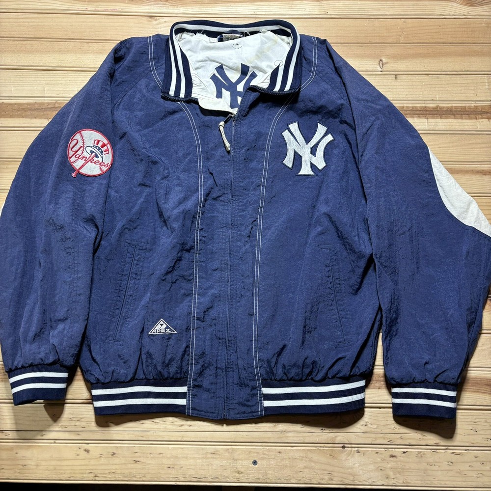 Vintage 90s Apex One Bomber Jacket New York Yankees MLB Size XL