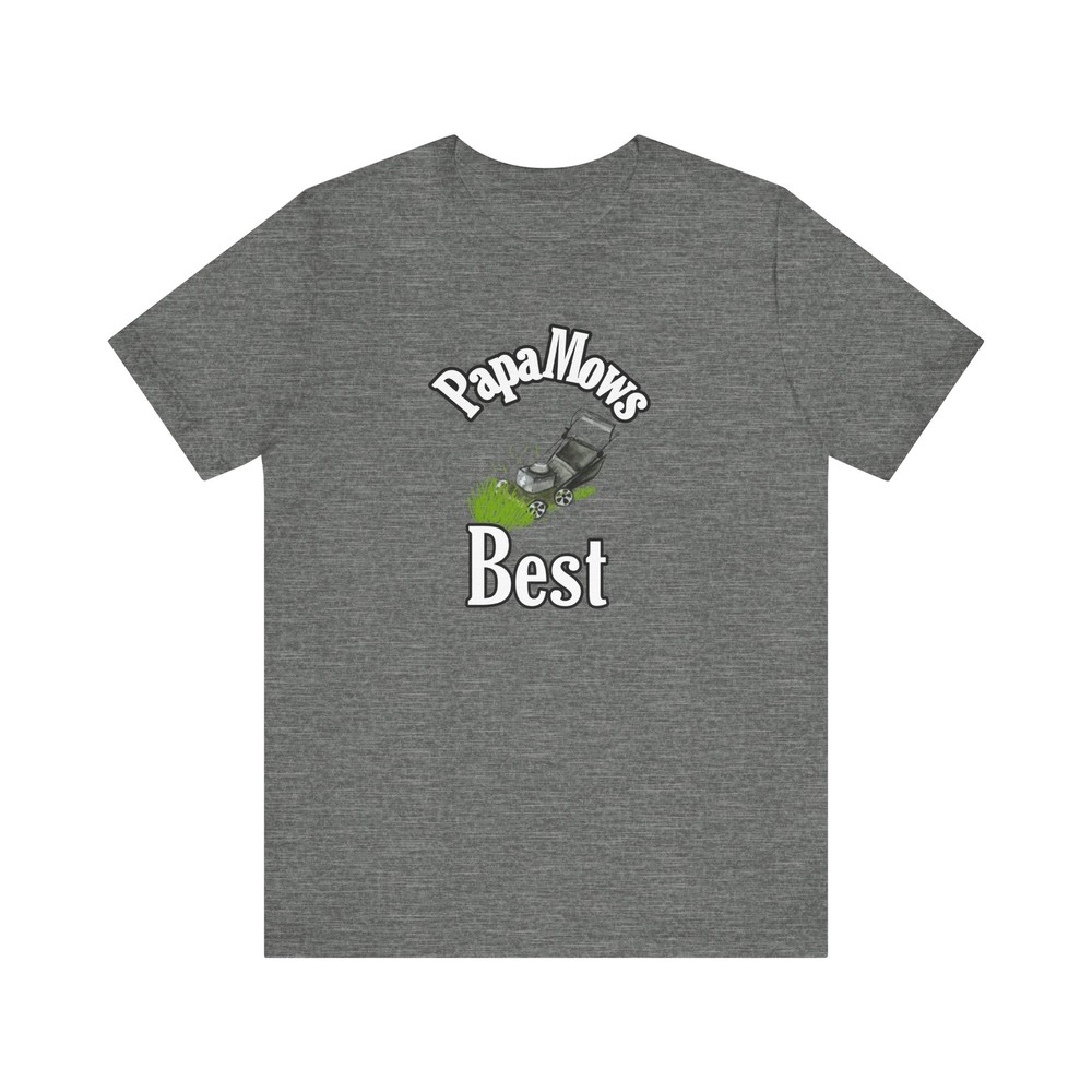 Fathers Day Papa Mows Best Jersey Short Sleeve Tee-image