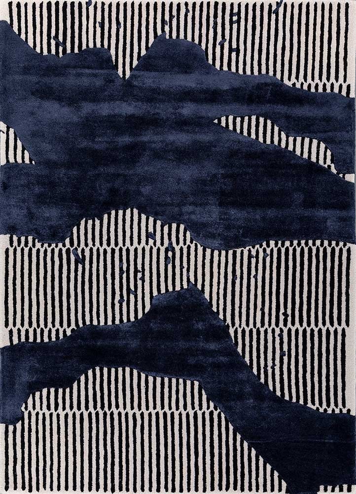 New Area Modern blue/white hand tufted   wool Area Carpets Rug Hall room kitchen