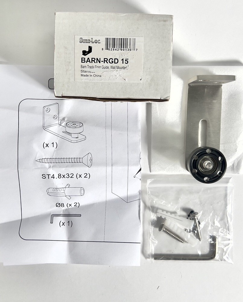 Sure-Loc BARN-RGD Wall Mounted Barn Track Roller Guide-stainless