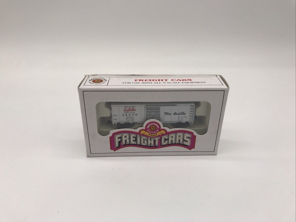 N Scale Bachmann Freight Cars 76636 40’ Box Car D&RGW “Cookie Box” SK