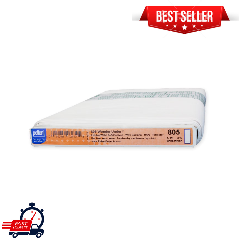 Pellon 805 Wonder Under, Fusible Web Fabric, Clear 17