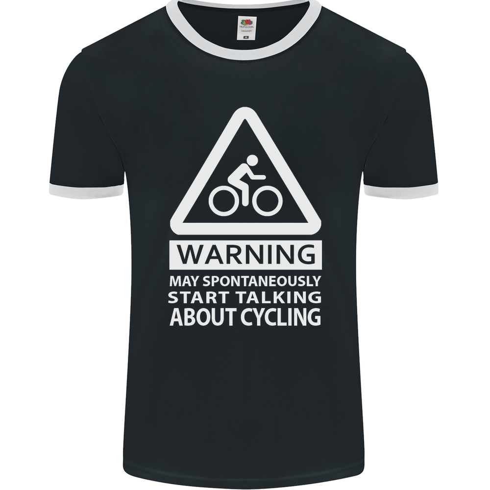 May Start Talking Cycling Cyclist Men's Ringer T-Shirt by FotL