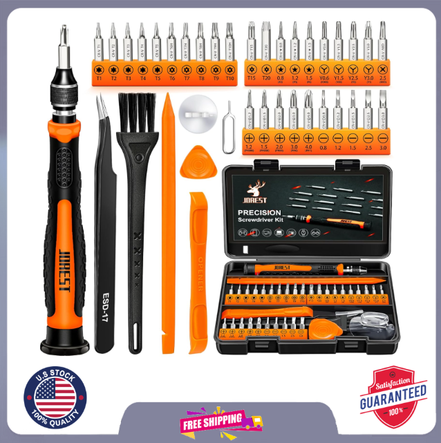 38-Piece JOREST Precision Screwdriver Set with Torx T5 T6 Y00 Bits for Electronics Repair