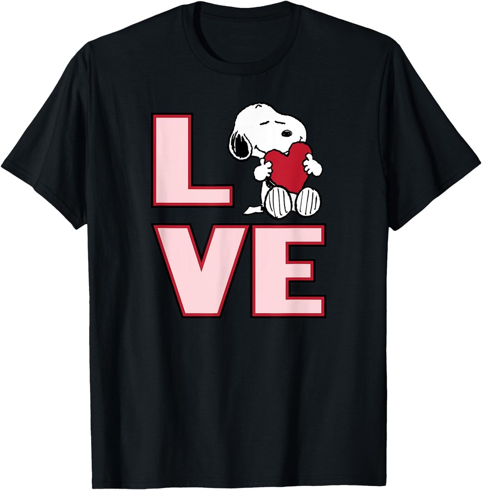 Peanuts Valentine Snoopy Love T Shirt Men