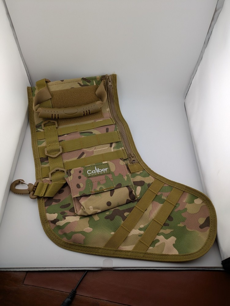 Military Tactical Christmas Stocking Storage Bag Hanging Sock Molle Gear CALIBER