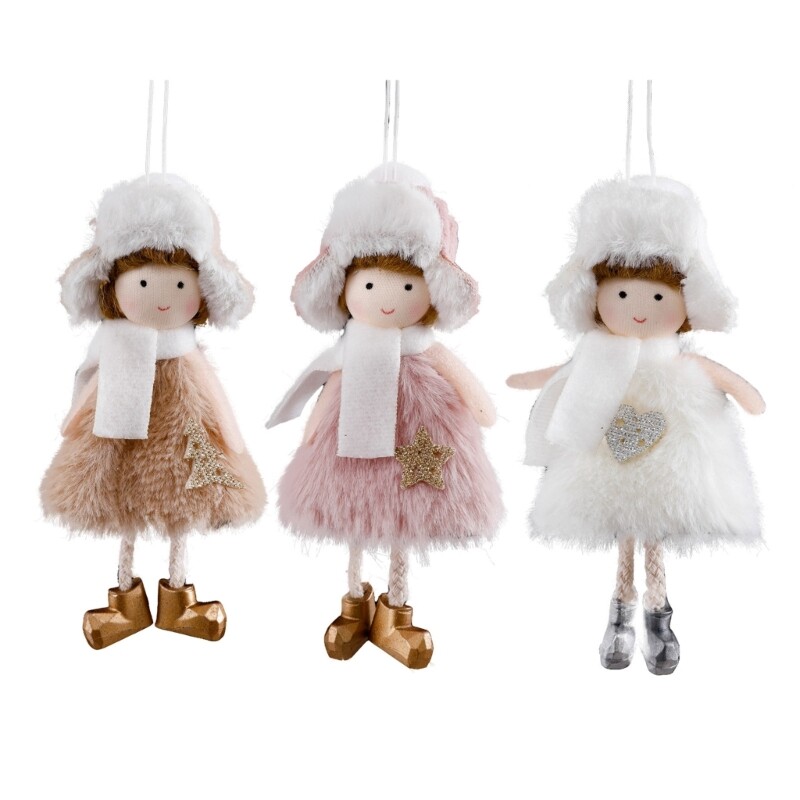 Elegant Plush Christmas Tree Ornaments for Festive Holiday Decor and Gifts