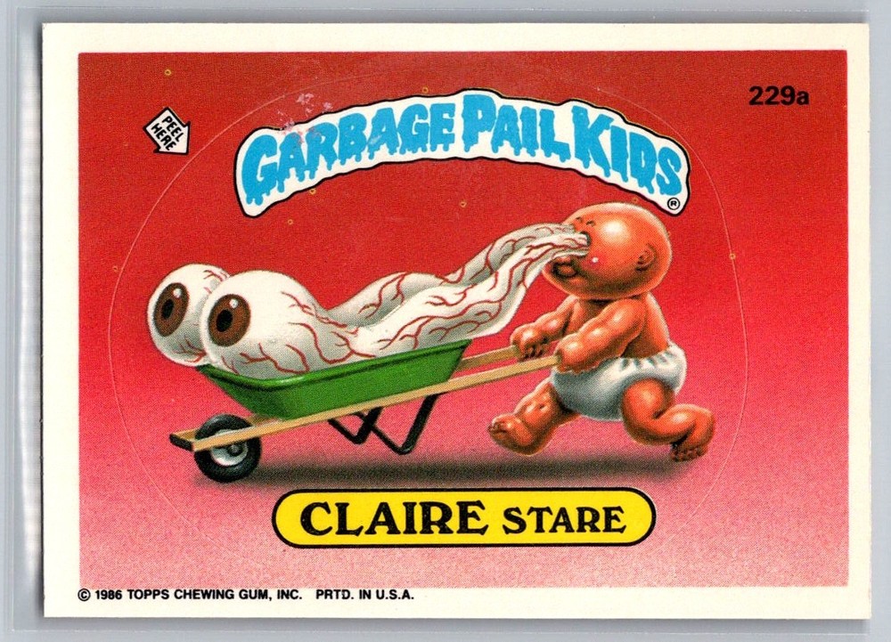 1986 Topps Garbage Pail Kids Series 6 #229a Claire Stare Collectible Card