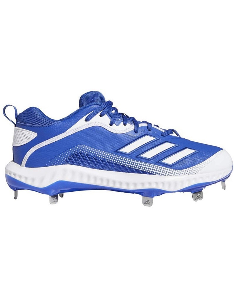 Adidas Baseball Icon 6 Bounce Mens Metal Cleats Size 7.5 Blue White